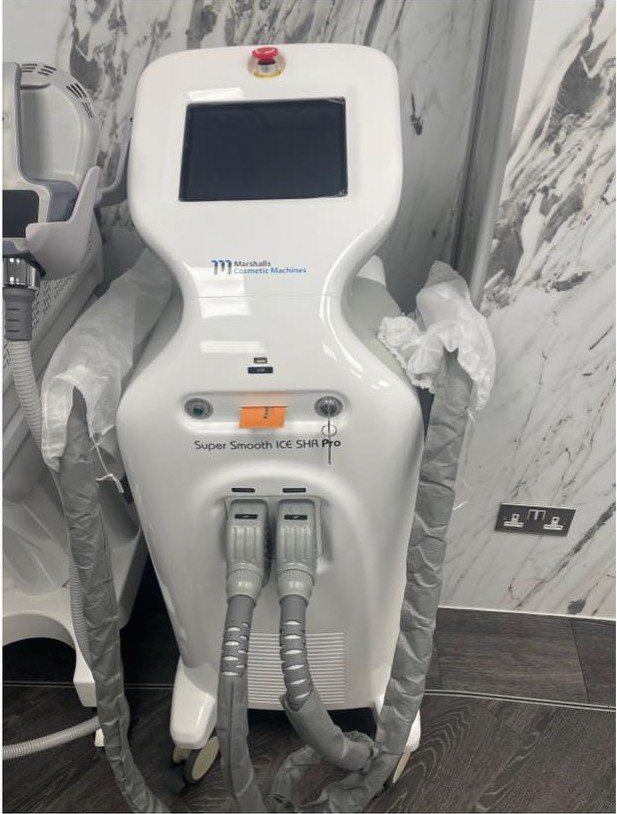 Our Super Smooth ICE SHR Pro in the marble treatment room at Bright Smiles Beauty, Bridgwater